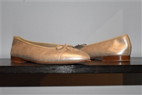 Champagne Chanel Ballet Flats, size 9