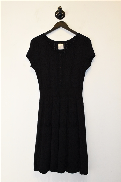 Basic Black Chanel A-Line Dress, size 8