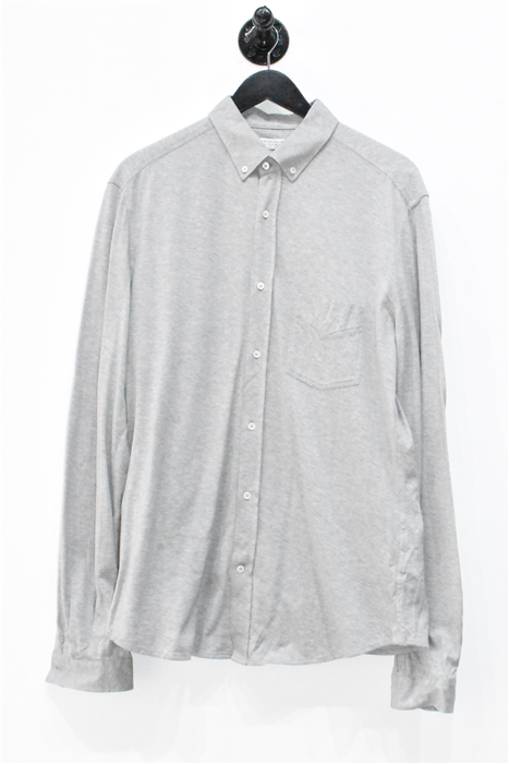 Heather Gray Brunello Cucinelli Button Shirt, size L