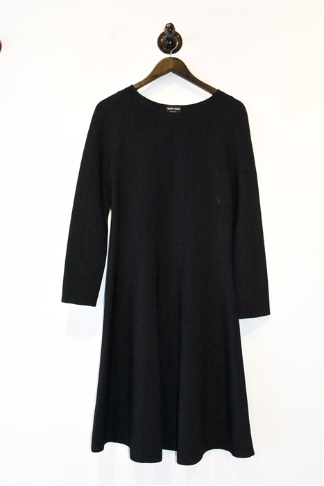Basic Black Giorgio Armani A-Line Dress, size 8