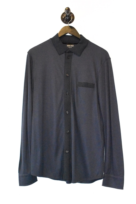 Navy Giorgio Armani Button Shirt, size M