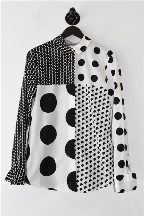 Polka Dot Sportmax Button Shirt, size 10