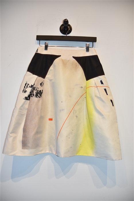 Abstract Print Carolina Herrera A-Line Skirt, size 6