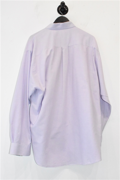 Lilac Burberry Button Shirt, size XL