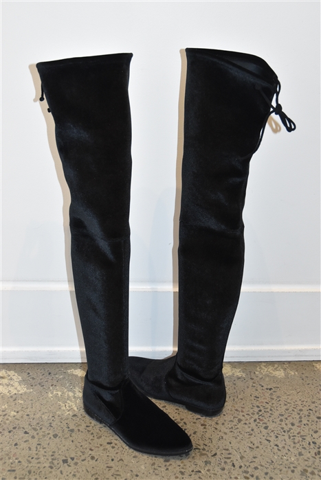Black Velvet Stuart Weitzman Tall Boots, size 7