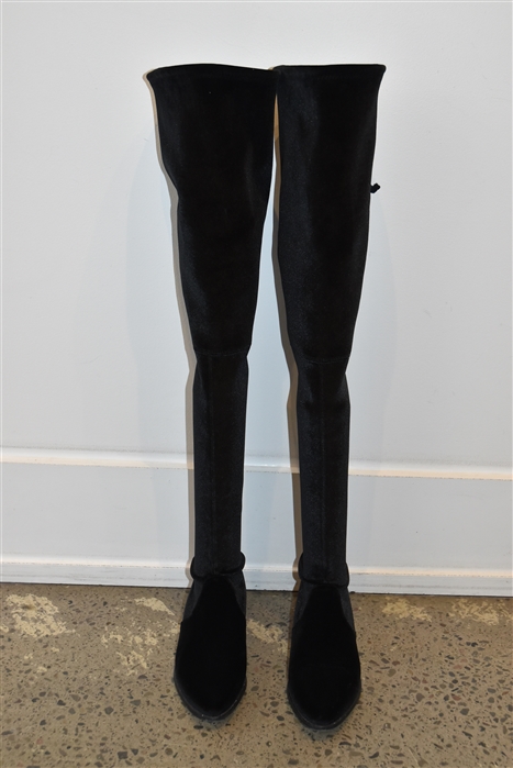Black Velvet Stuart Weitzman Tall Boots, size 7