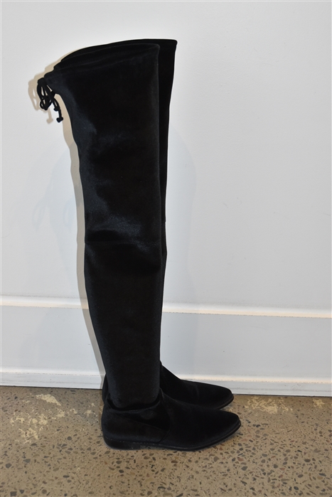 Black Velvet Stuart Weitzman Tall Boots, size 7