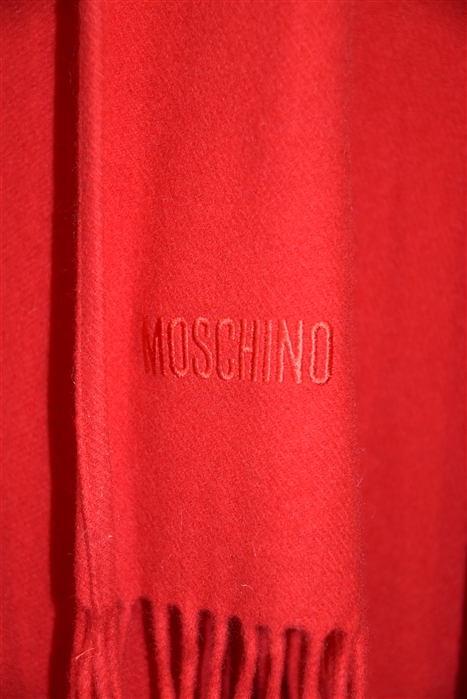 Bright Red Moschino - Boutique Shawl, size O/S