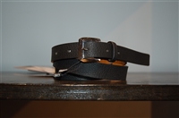 Black Leather Max Mara Belt, size L