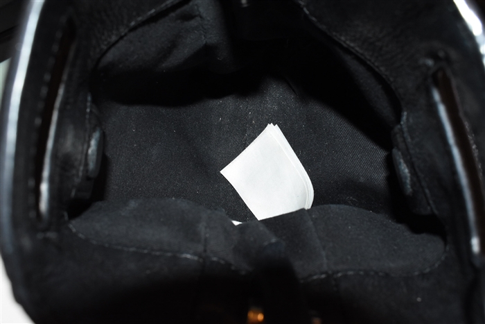 Black Leather Maje Shoulder Bag, size S