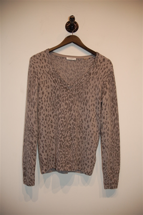 Animal Print Equipment Cashmere Sweater, size S