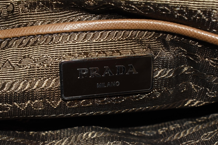 Bronze Prada Shoulder Bag, size S