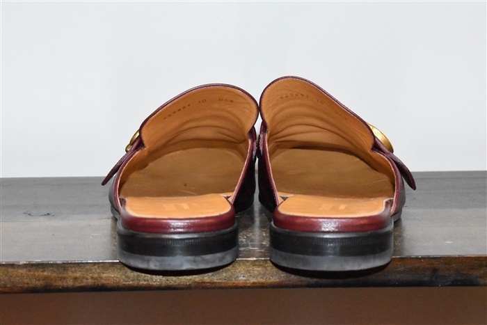 Burgundy Gucci Mules, size 10