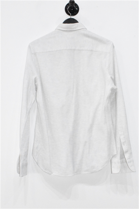 Pale Gray Loro Piana Button Shirt, size M