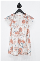 Floral Rebecca Taylor Cap-Sleeve, size M