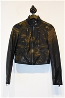 Black Leather D&G - Dolce & Gabbana Leather Jacket, size 2