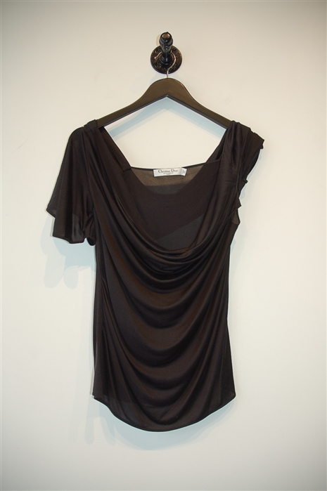 Basic Black Dior Asymmetrical Top, size S