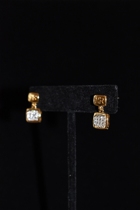 Gold Nina Ricci - Vintage Earrings, size O/S