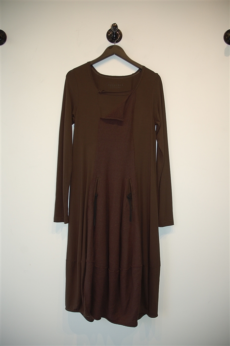 Dark Olive Rundholz - Black Label Midi Dress, size M