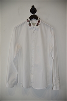 Bright White Gucci Button Shirt, size L