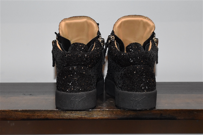 Sparkly Black Giuseppe Zanotti Sneaker, size 8