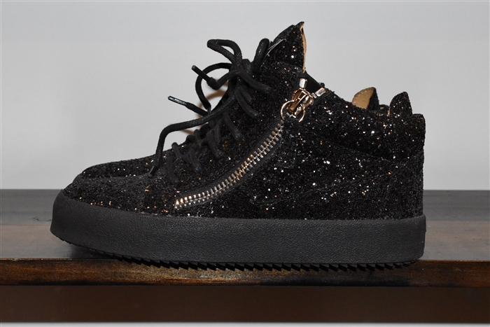 Sparkly Black Giuseppe Zanotti Sneaker, size 8