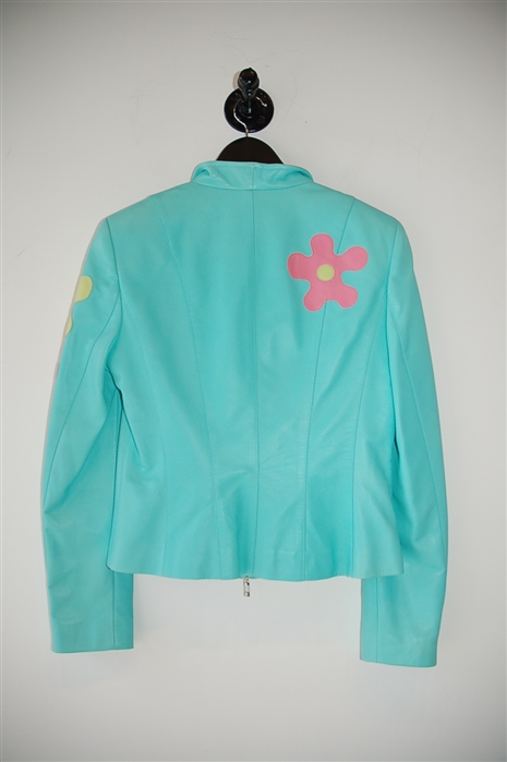 Sea Foam Escada Leather Jacket, size 4