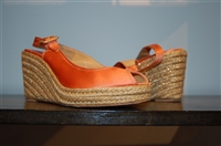 Sunset Orange Christian Louboutin Espadrilles, size 8