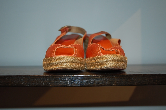Sunset Orange Christian Louboutin Espadrilles, size 8