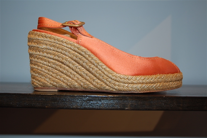 Sunset Orange Christian Louboutin Espadrilles, size 8