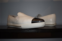 White Leather Miu Miu Slip-On Sneaker, size 9