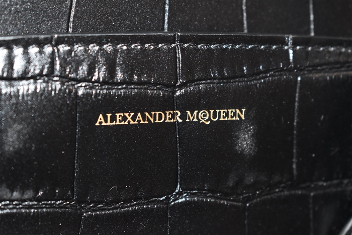 Black Leather Alexander McQueen Satchel, size S