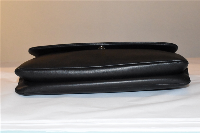 Black Leather Escada Clutch, size M