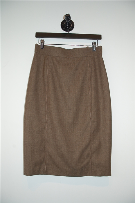 Russet Akris - Punto Straight Skirt, size 8