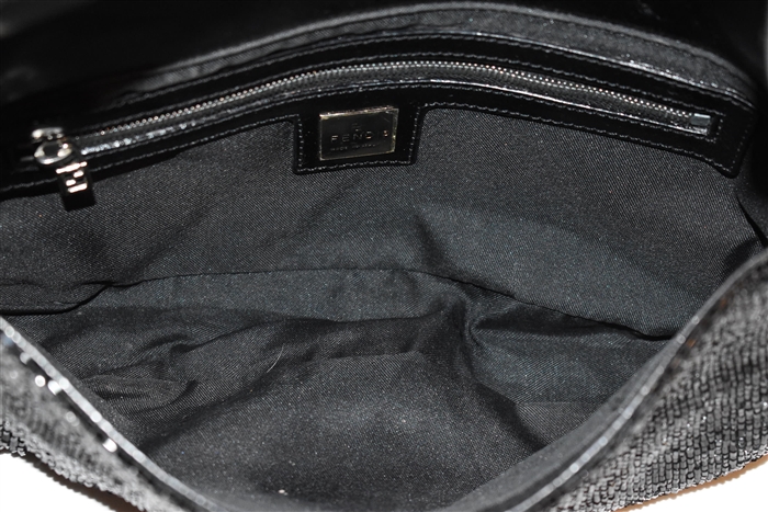 Sparkly Black Fendi Shoulder Bag, size S