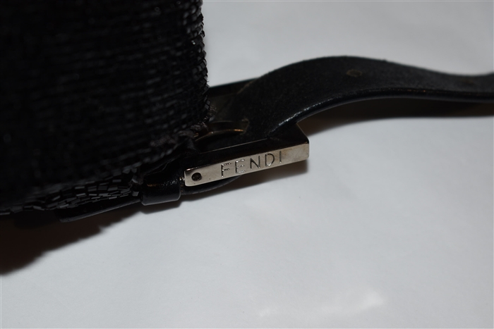 Sparkly Black Fendi Shoulder Bag, size S