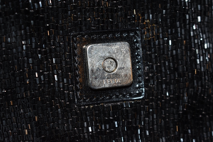 Sparkly Black Fendi Shoulder Bag, size S