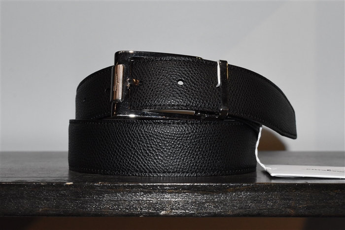 Black Leather Salvatore Ferragamo Belt, size S