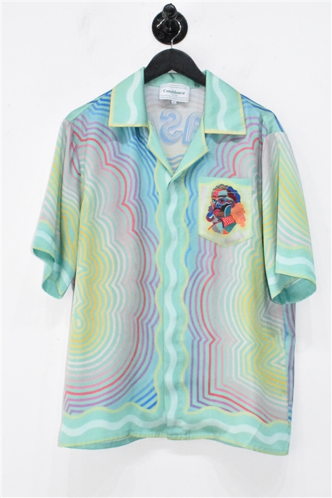 Print Casablanca Cuban Shirt, size S