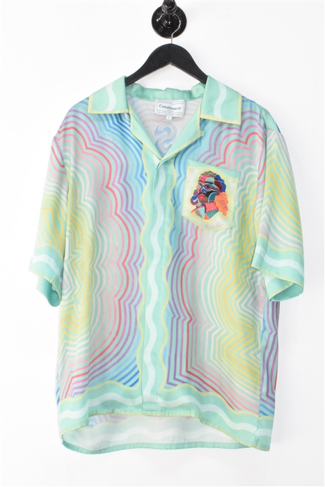 Print Casablanca Cuban Shirt, size S