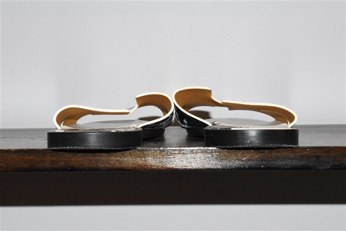Black & White Hermes Sandal, size 8