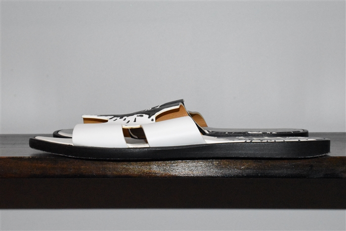 Black & White Hermes Sandal, size 8