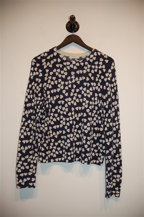 Navy & White Equipment Cashmere Sweater, size M