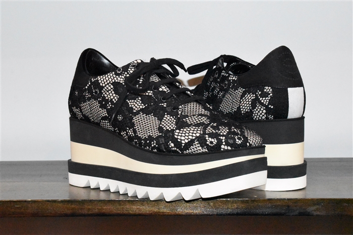 Black Lace Stella McCartney Creepers, size 9