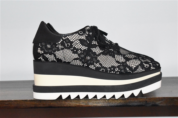 Black Lace Stella McCartney Creepers, size 9