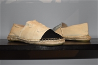 Cream Chanel Espadrilles, size 9.5