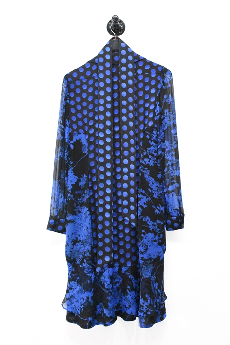 Blue & Black Diane von Furstenberg Shirt Dress, size 8
