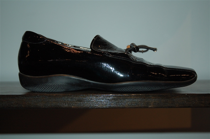 Black Patent Prada Slip-On, size 8