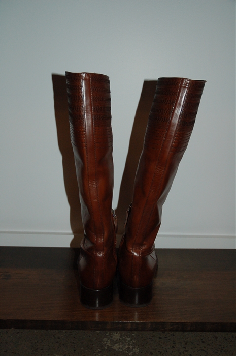 Dark Leather Jil Sander Boots, size 8.5