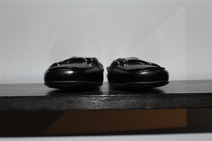 Black Leather Prada Mules, size 10